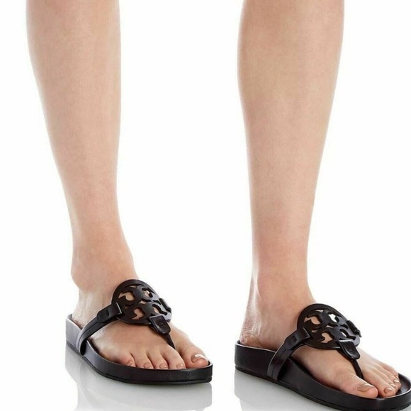 Tory Burch Miller thong cloud sandals EU: 39 U.S. 8.5 Black - Picture 2 of 11
